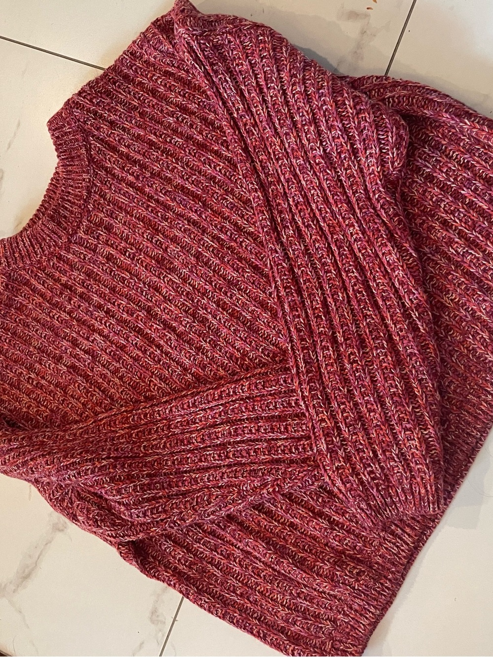 Universal Thread Marled Rose Ribbed Crew Sweater - Picture 5 of 5